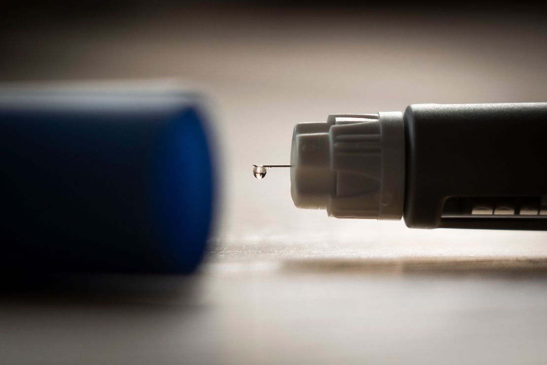 An Ozempic (semaglutide) injection pen